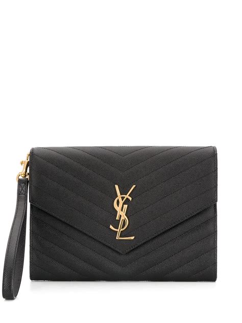 ysl clutch purse black|farfetch YSL clutch.